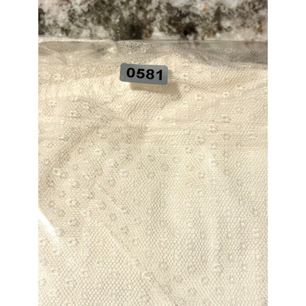 Sundance Lace Patchwork Blouse Small Cream Sheer Mesh Long Sleeve V-Neck Top - Picture 12 of 12